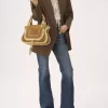 Kleine Marcie-Tasche aus Wildleder und Lammfell Kleine Marcie-Tasche aus Wildleder und Lammfell