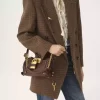 Kleine Paddington-Kettentasche aus genarbtem Leder