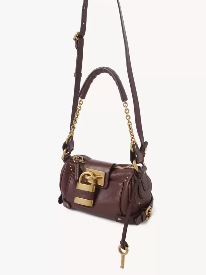Kleine Paddington-Kettentasche aus genarbtem Leder