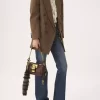 Kleine Paddington-Kettentasche aus genarbtem Leder