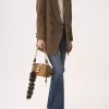 Kleine Paddington-Kettentasche aus genarbtem Leder