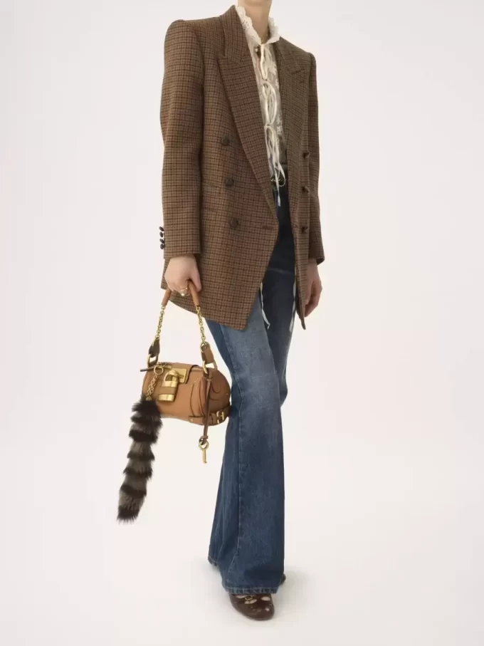 Kleine Paddington-Kettentasche aus genarbtem Leder
