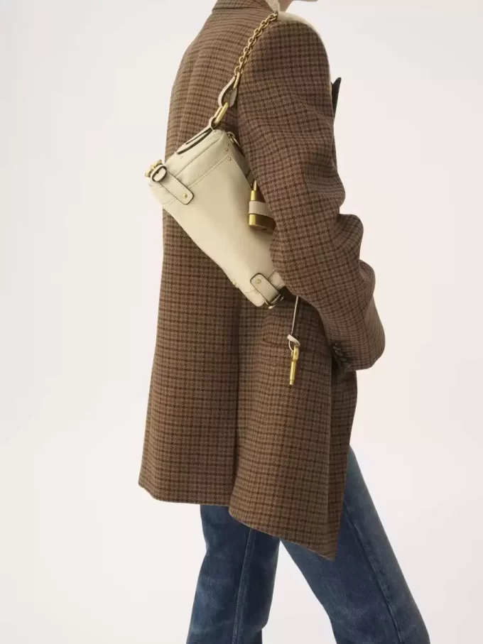 Kleine Paddington-Kettentasche aus genarbtem Leder