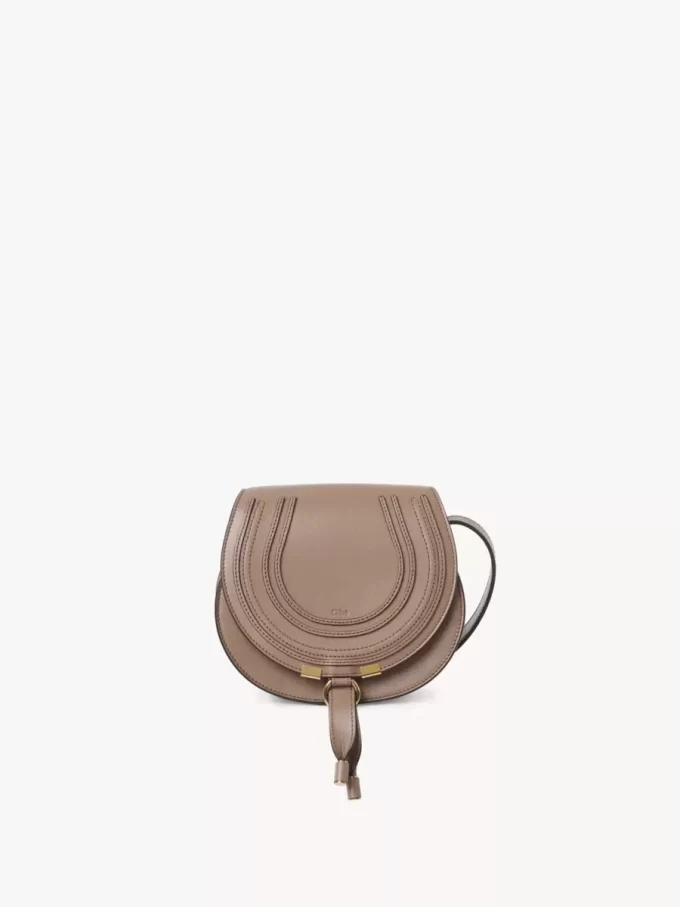Kleine Satteltasche Marcie aus glänzendem Leder