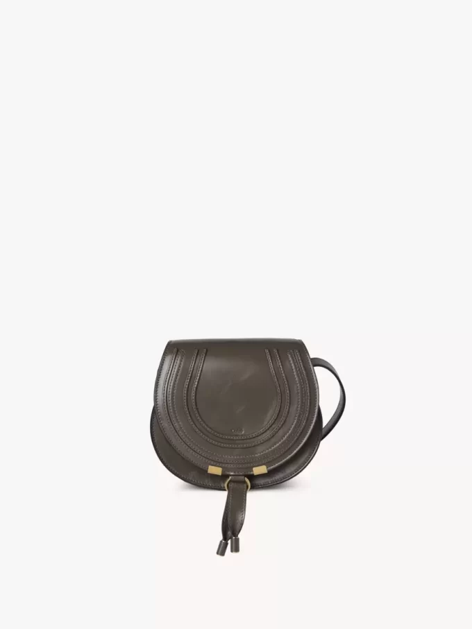 Kleine Satteltasche Marcie aus glänzendem Leder