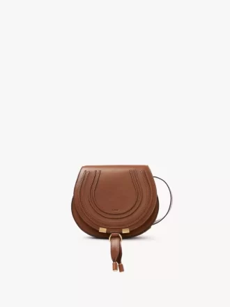 Kleine Satteltasche Marcie aus glänzendem Leder