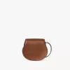 Kleine Satteltasche Marcie aus glänzendem Leder