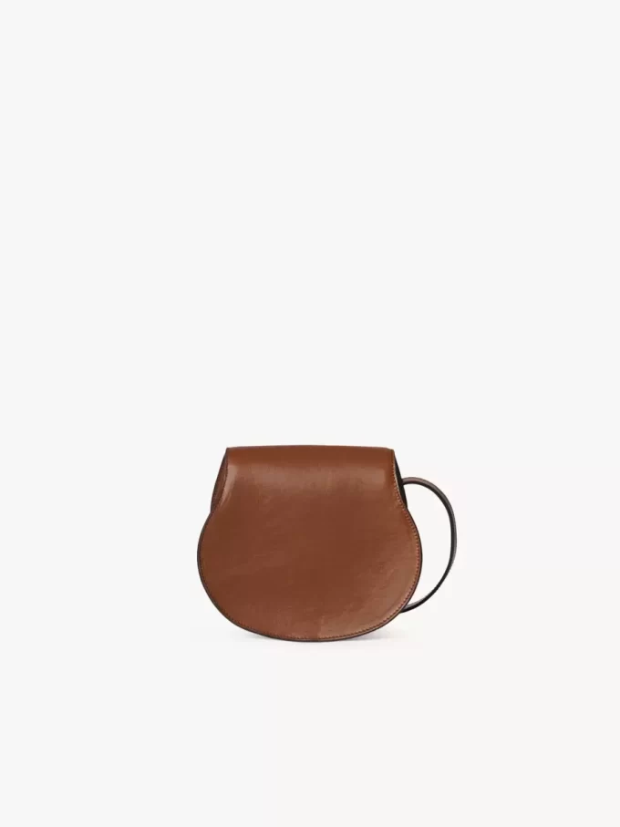 Kleine Satteltasche Marcie aus glänzendem Leder