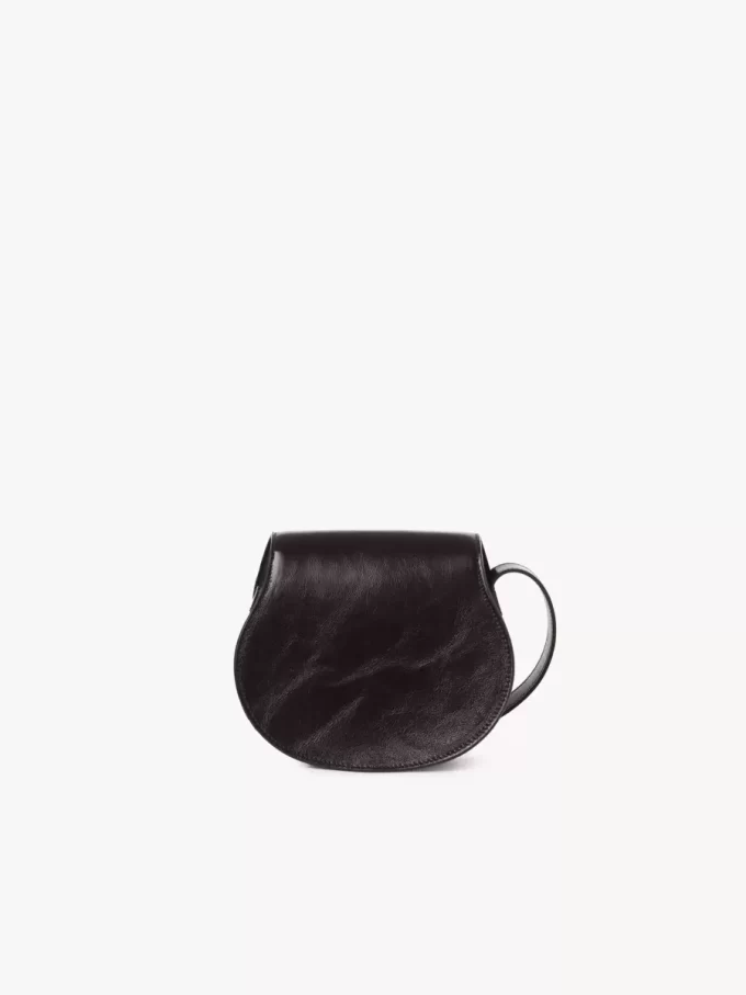 Kleine Satteltasche Marcie aus glänzendem Leder