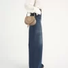 Kleine Satteltasche Marcie aus glänzendem Leder
