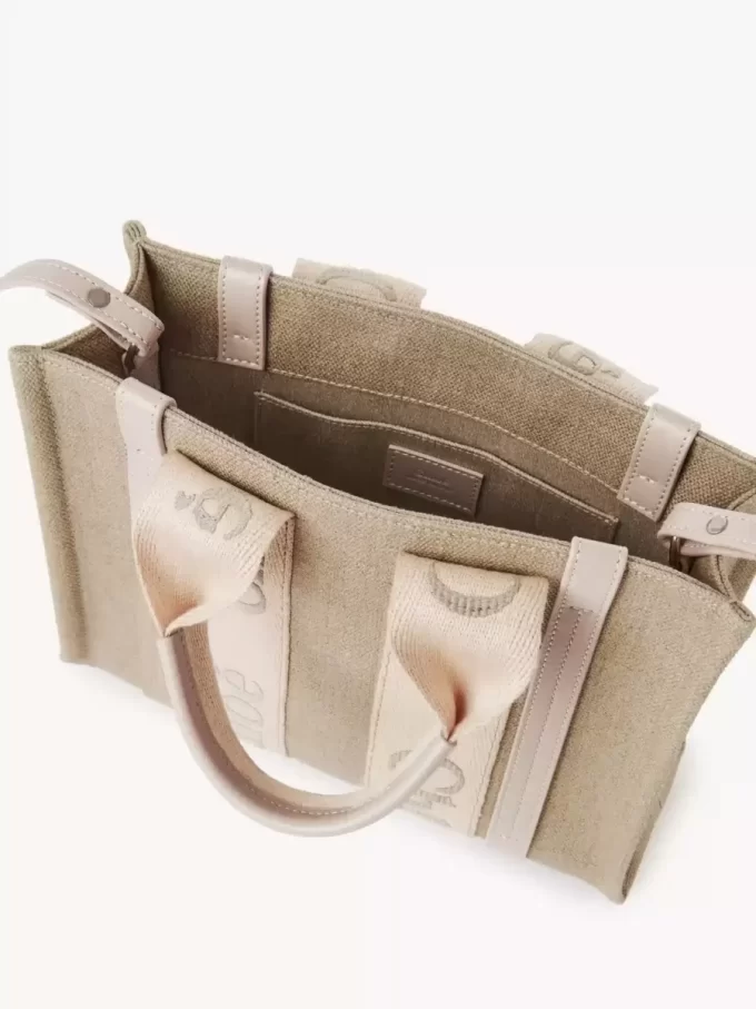 Kleine Tragetasche Woody aus Leinen Kleine Tragetasche Woody aus Leinen