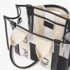 Kleine Woody-Einkaufstasche aus Jelly und Leder Kleine Woody-Einkaufstasche aus Jelly und Leder