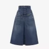 Knielanger Rock aus Denim Knielanger Rock aus Denim