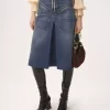 Knielanger Rock aus Denim Knielanger Rock aus Denim