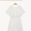 Kurzarm-Langes Kleid Kurzarm-Langes Kleid