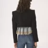 Kurze Spencer-Jacke aus Wollkrepp