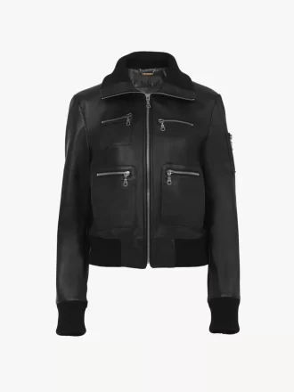 Kurzer Blouson aus Leder