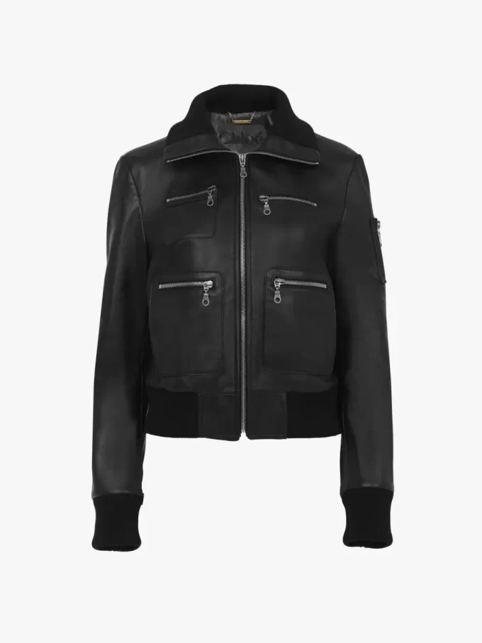 Kurzer Blouson aus Leder Kurzer Blouson aus Leder