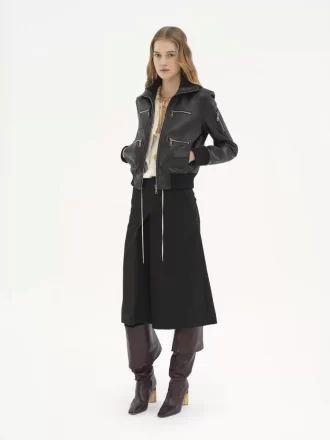 Kurzer Blouson aus Leder