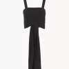 Kurzes Tanktop aus Crêpe de Chine mit Bindeband vorne Kurzes Tanktop aus Crêpe de Chine mit Bindeband vorne