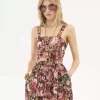 Kurzes Tanktop aus Crêpe de Chine mit Bindeband vorne Kurzes Tanktop aus Crêpe de Chine mit Bindeband vorne