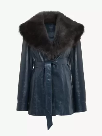 Kurzmantel aus Leder