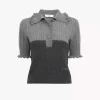 Kurzärmliger Polopullover aus Woll- und Kaschmirstrick Kurzärmliger Polopullover aus Woll- und Kaschmirstrick