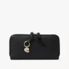 Lange Brieftasche mit Reißverschluss „Alphabet“ aus genarbtem Leder Lange Brieftasche mit Reißverschluss „Alphabet“ aus genarbtem Leder
