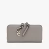 Lange Brieftasche mit Reißverschluss „Alphabet“ aus genarbtem Leder Lange Brieftasche mit Reißverschluss „Alphabet“ aus genarbtem Leder