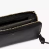 Lange Brieftasche mit Reißverschluss „Alphabet“ aus genarbtem Leder Lange Brieftasche mit Reißverschluss „Alphabet“ aus genarbtem Leder