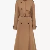 Langer Trenchcoat aus Baumwollgabardine Langer Trenchcoat aus Baumwollgabardine