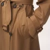 Langer Trenchcoat aus Baumwollgabardine Langer Trenchcoat aus Baumwollgabardine