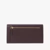 Langes Envelope-Portemonnaie mit Klappe aus genarbtem Leder Langes Envelope-Portemonnaie mit Klappe aus genarbtem Leder