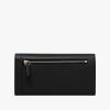 Langes Envelope-Portemonnaie mit Klappe aus genarbtem Leder Langes Envelope-Portemonnaie mit Klappe aus genarbtem Leder