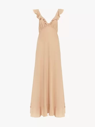 Langes Sommerkleid aus Crêpe de Chine