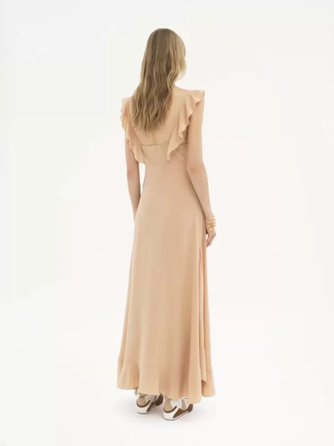 Langes Sommerkleid aus Crêpe de Chine Langes Sommerkleid aus Crêpe de Chine
