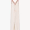 Langes Unterkleid aus Habotai-Seide und Spitze Langes Unterkleid aus Habotai-Seide und Spitze