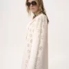 Langärmliges Minikleid aus Baumwoll-Voile Langärmliges Minikleid aus Baumwoll-Voile