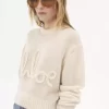 Logo-Pullover aus Alpakawolle und Seide Logo-Pullover aus Alpakawolle und Seide