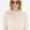 Logo-Pullover aus Alpakawolle und Seide Logo-Pullover aus Alpakawolle und Seide