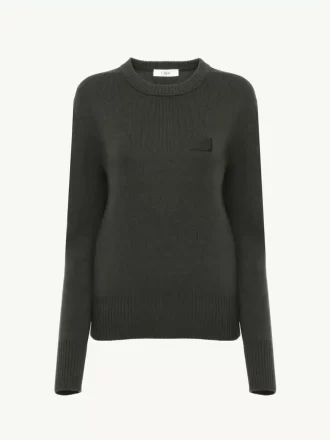 Logo-Pullover aus Merinowolle-Strick