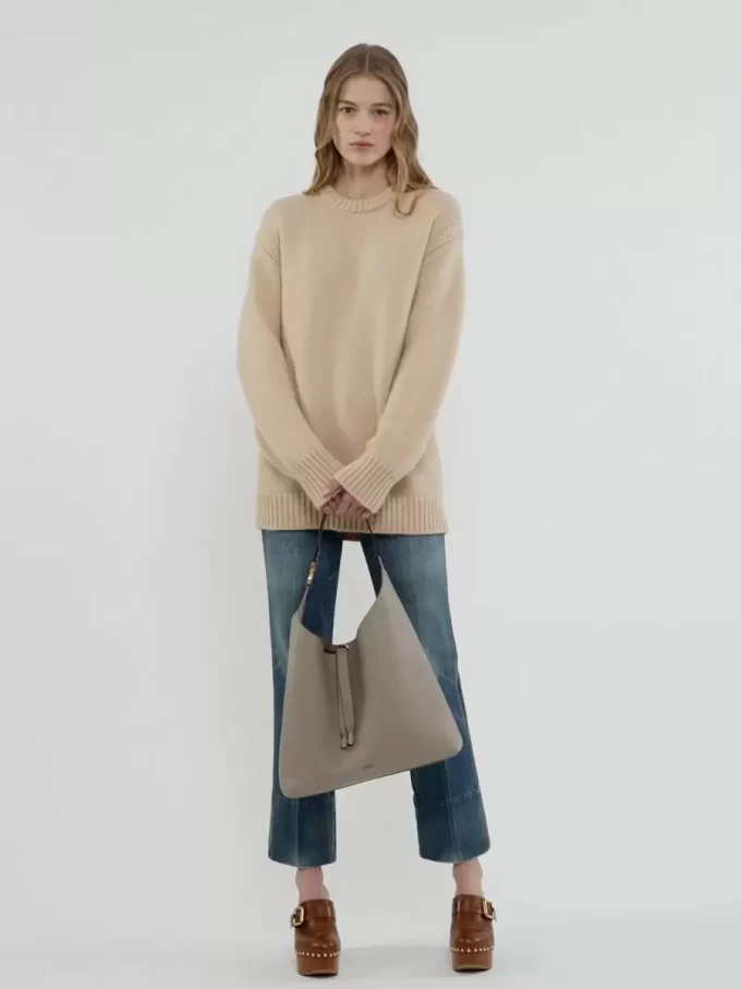 Marcie Hobo-Tasche aus genarbtem Leder