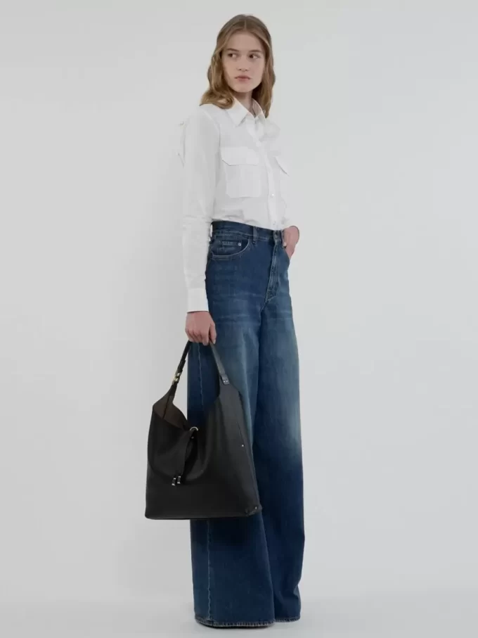 Marcie Hobo-Tasche aus genarbtem Leder Marcie Hobo-Tasche aus genarbtem Leder