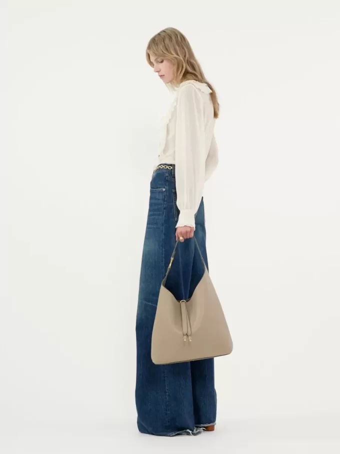 Marcie Hobo-Tasche aus genarbtem Leder Marcie Hobo-Tasche aus genarbtem Leder