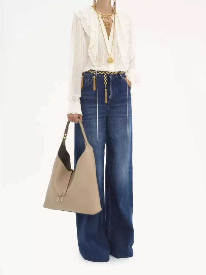 Marcie Hobo-Tasche aus genarbtem Leder Marcie Hobo-Tasche aus genarbtem Leder