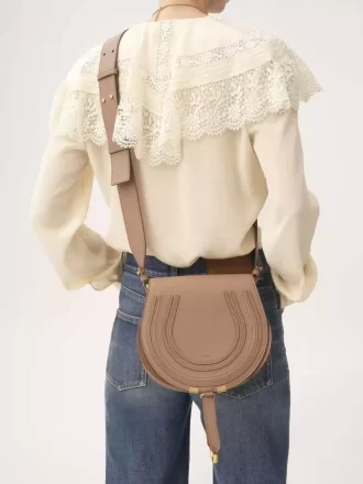 Marcie Satteltasche aus genarbtem Leder
