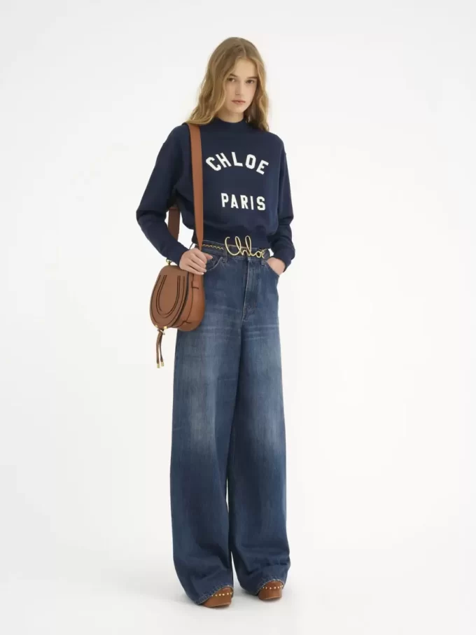 Marcie Satteltasche aus genarbtem Leder Marcie Satteltasche aus genarbtem Leder