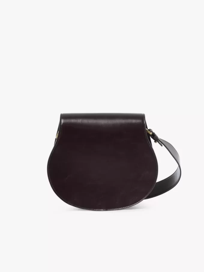Marcie Satteltasche aus glänzendem Leder Marcie Satteltasche aus glänzendem Leder