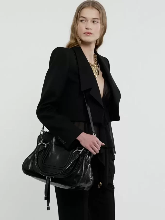 Marcie Tasche aus glänzendem Leder Marcie Tasche aus glänzendem Leder