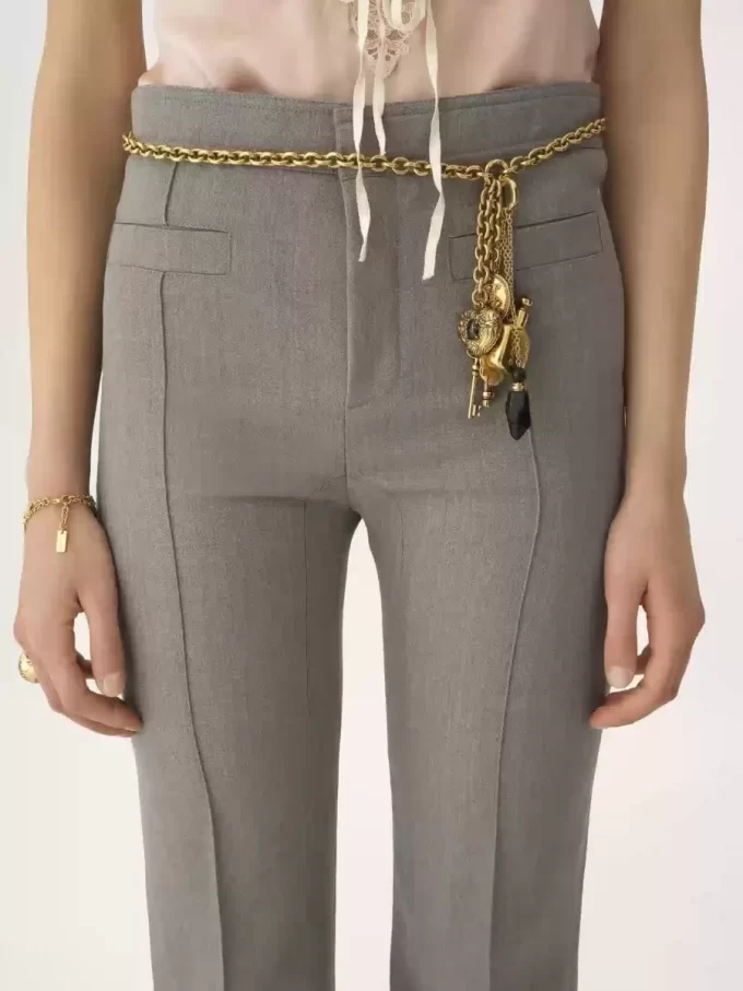 Maßgeschneiderte Hose aus Chiné-Wolle Maßgeschneiderte Hose aus Chiné-Wolle